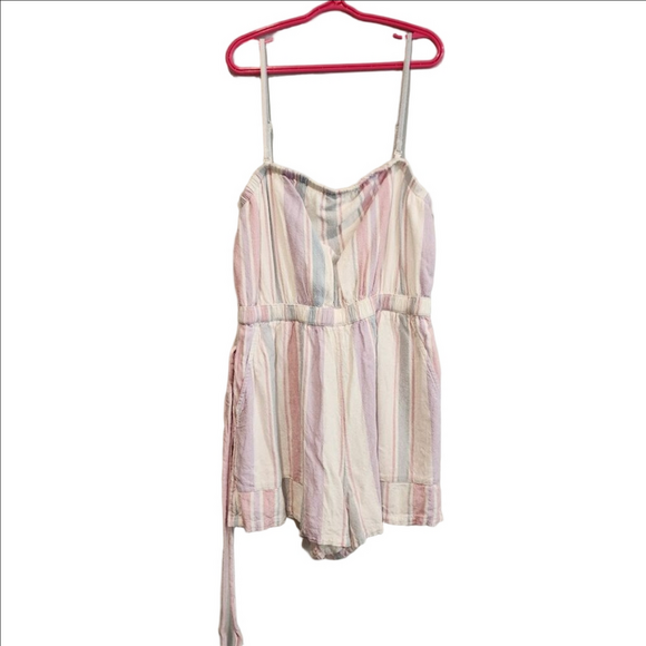 American Eagle Outfitters Pants - American Eagle Outfitters Blue and White Jumpsuit Relaxed Fit